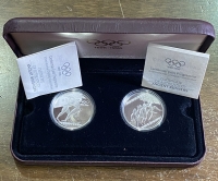Case of 1996 (2x1000 Drachmas, Proof), commemorative for 100 years Olympic Games