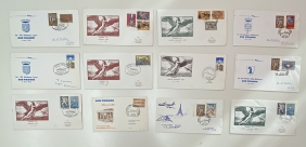 12  ΕΛΛΗΝΙΚΟΥ ΕΝΔΙΑΦΕΡΟΝΤΟΣ συλλεκτικοί φάκελοι με πρώτες πτήσεις διαφόρων χωρών και εταιριών