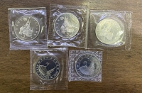 ΡΩΣΣΙΑ 5 ΔΙΑΦΟΡΕΤΙΚΆ ΤΡΊΡΟΥΒΛΑ ΣΦΡΑΓΙΣΜΈΝΑ 1992-1993 UNC-PL
