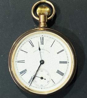 Επίχρυσο Ρολόι Τσέπης Waltham  50 mm σε λειτουργία