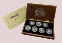 KINGS OF GREECE Set of 7 silver Medals