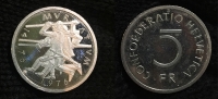 ΕΛΒΕΤΙΑ 5 Φράγκα 1976 PF