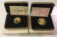 Set (2) Gold Coins 1981 Proof 