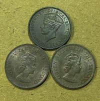 JERSEY 3 Χ 1/12 Shilling 1945,1957,1960 AU/UNC