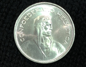 ΕΛΒΕΤΙΑ 5 Φράγκα 1969 UNC