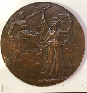 Σπάνιο Μετάλλιο Προς τον Πρωθυπουργό Πρωτοπαδάκη από τον Πρόεδρο της Γαλλίας Grevy 1881