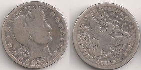 USA 1 Quarter 1901 G-VG R