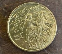Commemorative Brass Medal Crete 