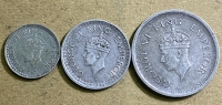  ΙΝΔΙΑ 1/4, 1/2 and 1 Rupee 1944