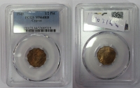 CYPRUS 1/2 Piastre 1949 PCGS MS64RB