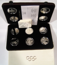 Olympic Set 1996 Silver 10 Coins Proof-5 Countries IN CASE OF ISSUE