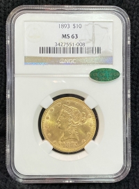 USA 10 Dollar 1893 MS63