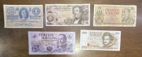 AUSTRIA lot of 5 Different Notes