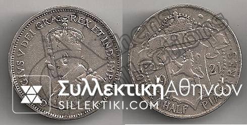 CYPRUS 4 1/2 Piastre 1921 F