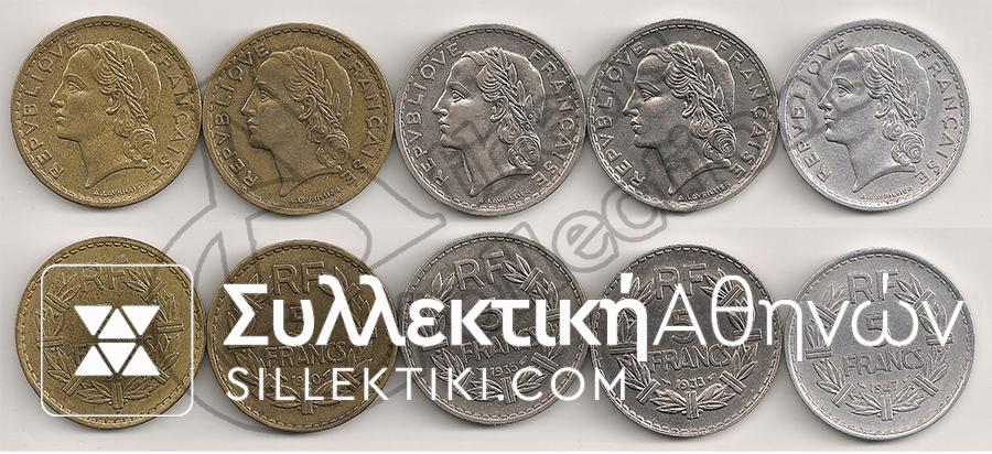 FRANCE Collection 5 X 5Fr.