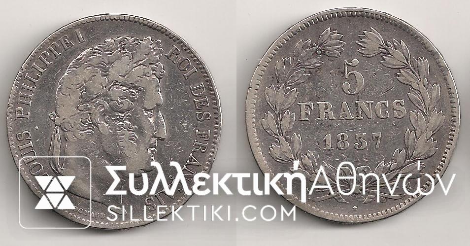 FRANCE 5 Fr. 1837 W F/VF