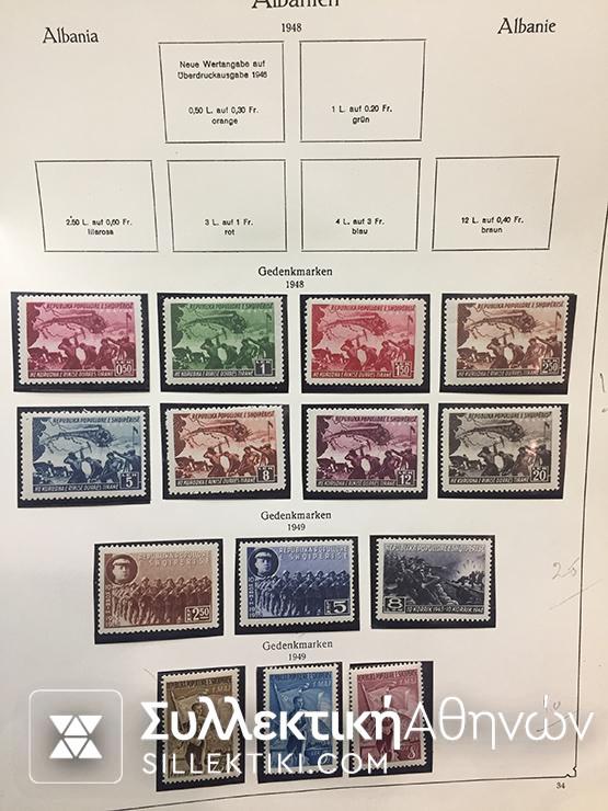 ΑΛΒΑΝΙΑ Συλλογή 1914-1940 Ασφράγιστα **
