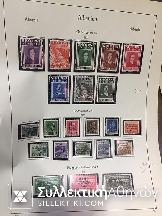 ΑΛΒΑΝΙΑ Συλλογή 1914-1940 Ασφράγιστα **