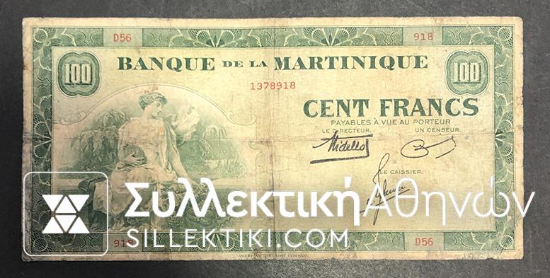 MARTINIQUE 100 Franc 1942 F