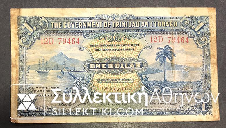 TRINDAD AND TOBACO 1 Dollar 1942 F