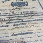 ΙΟΝΙΚΗ ΤΡΑΠΕΖΑ Ομόλογο 85 Λιρών 1913