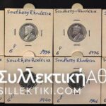 RHODESIA SOUTHERN Lot of 8 Different silver coins
