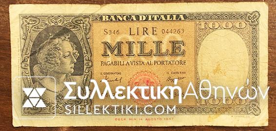 ITALY 1000 Lire 1947 F