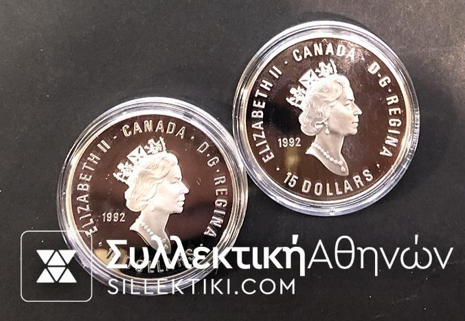 CANADA 2 15 Dollar 1992 Proof