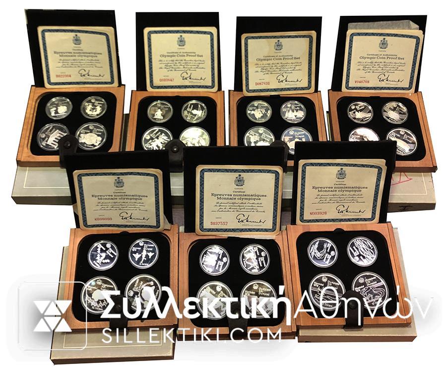 CANADA Complete Proof set Olympic coins (7 Wood Box)