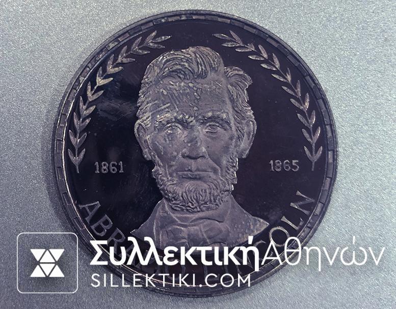 GUINEA (Equatorial) 1970 75 Pesetas Proof. LINCOLN