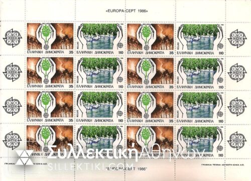 Vl. 1690 - 1691 Sheetlet of 8 sets 1986 **