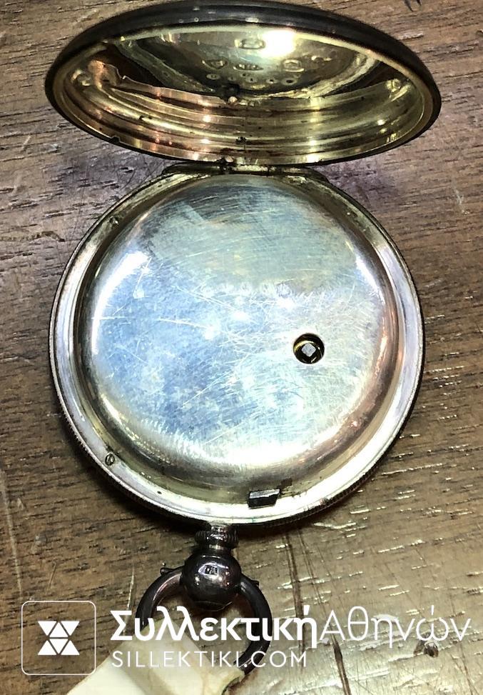 Ασημένιο πολύ παλιό Ρολόι τσέπης