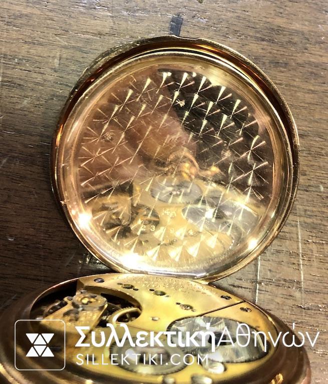 Ολόχρυσο Ρολόι τσέπης Waltham