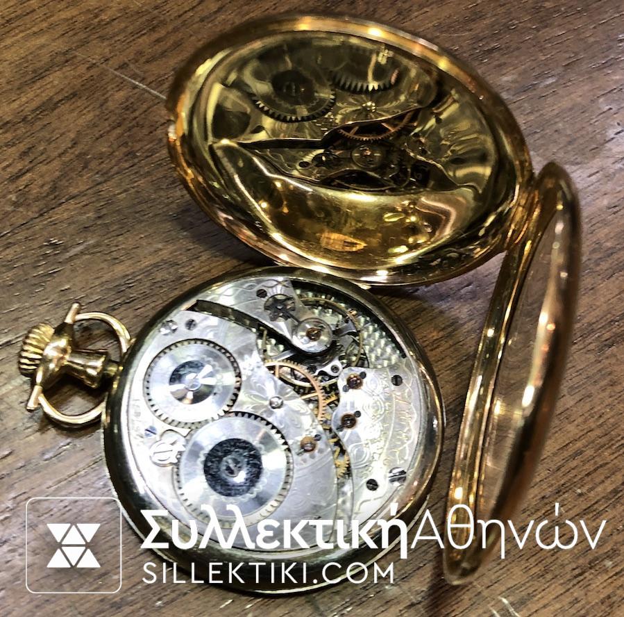 Ολόχρυσο Ρολόι Τσέπης ELGIN