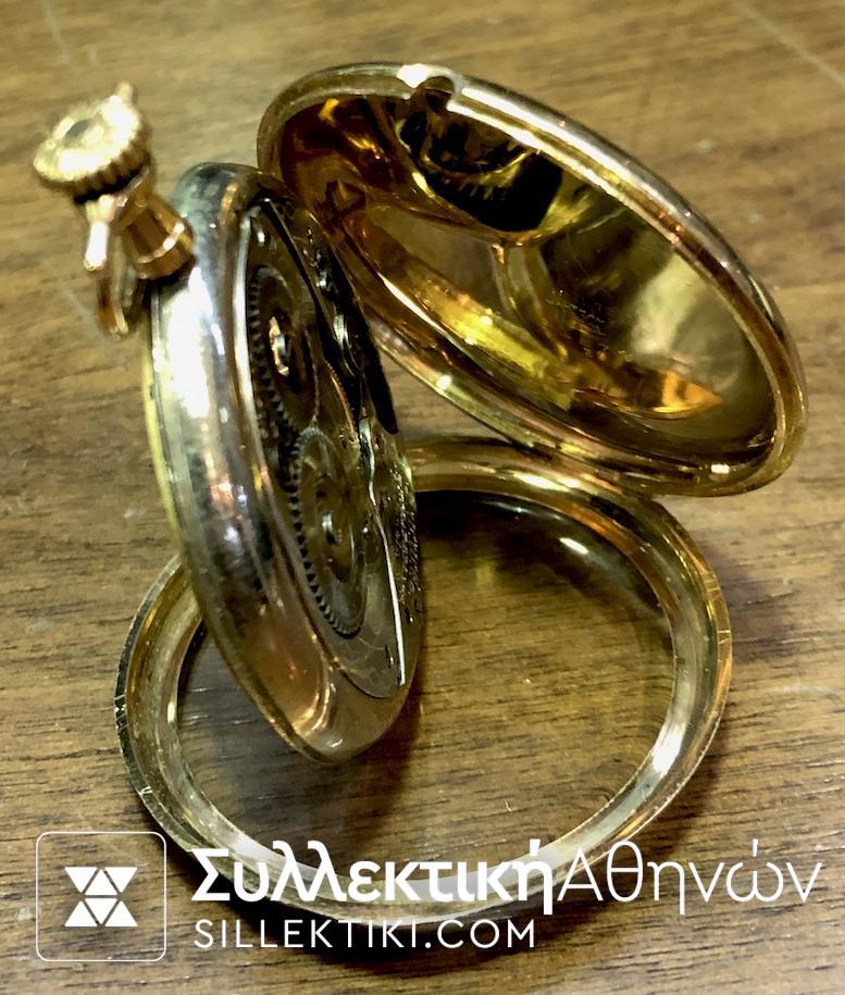 Ολόχρυσο Ρολόι Τσέπης ELGIN