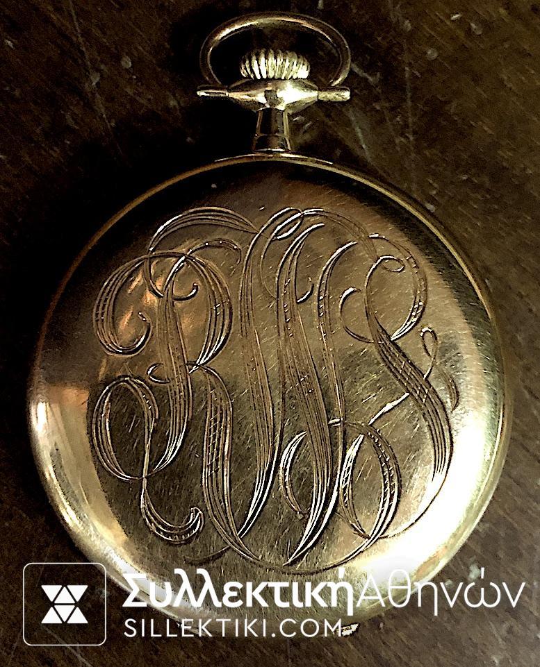 Ολόχρυσο Ρολόι Τσέπης ELGIN