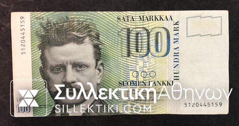 FINLAND 100 Markaa 1986 XF