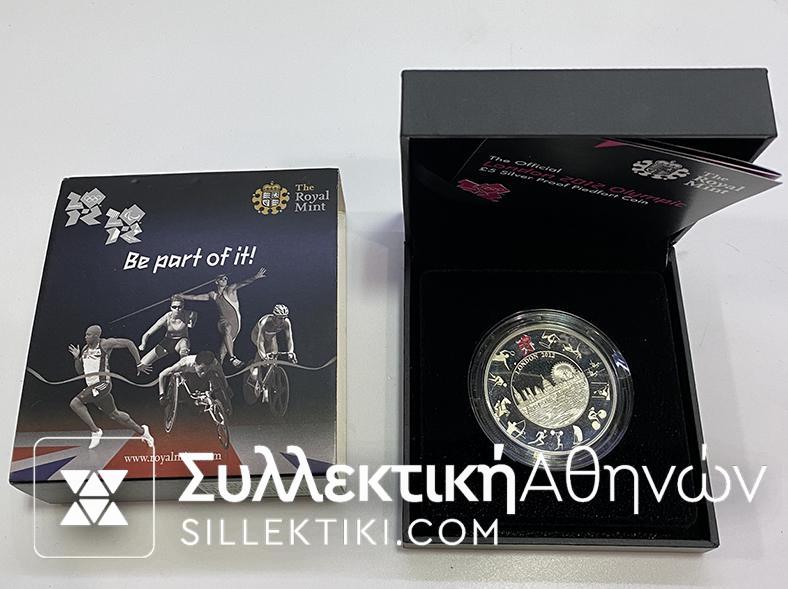 GR. BRITAIN 5 POUNDSilver Proof LONDON 2012
