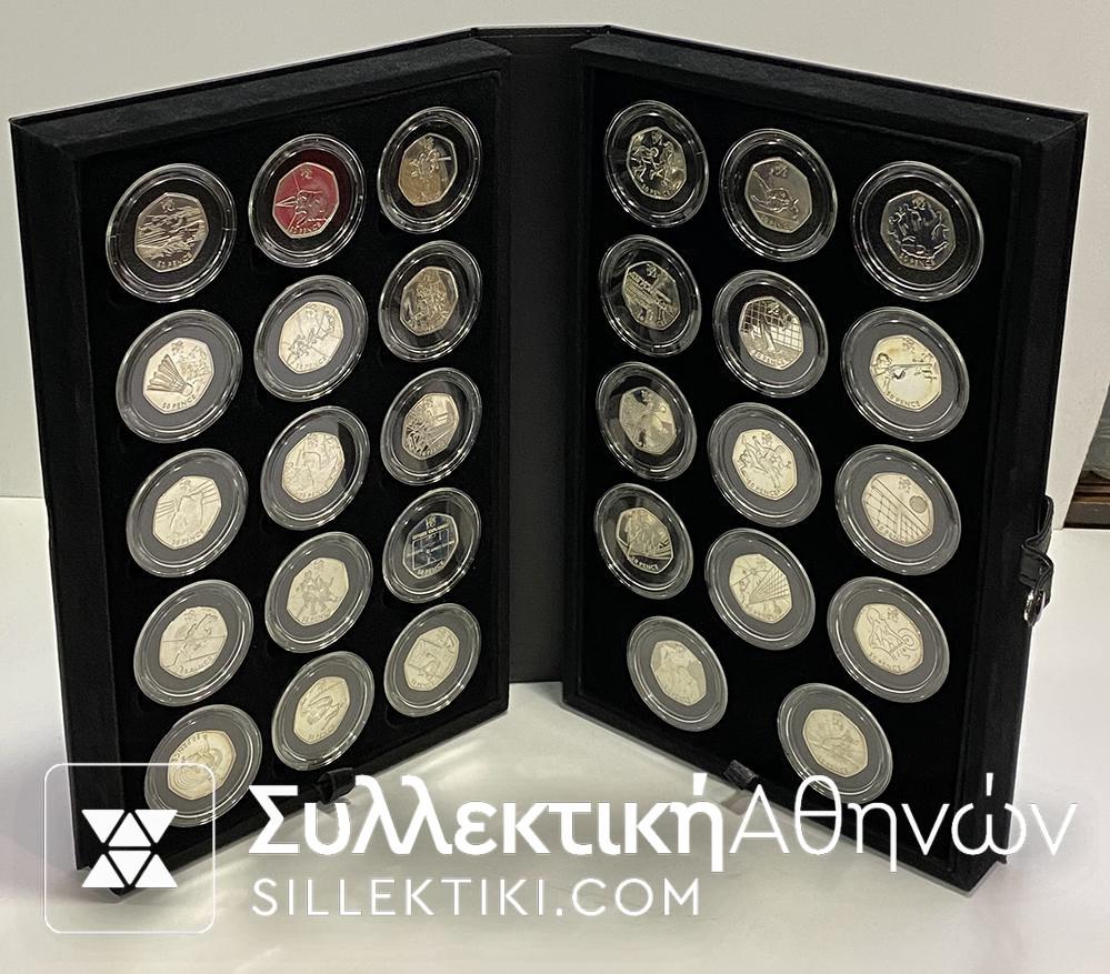 GR. BRITAIN London 2012 Silver 50p Sports Collectio