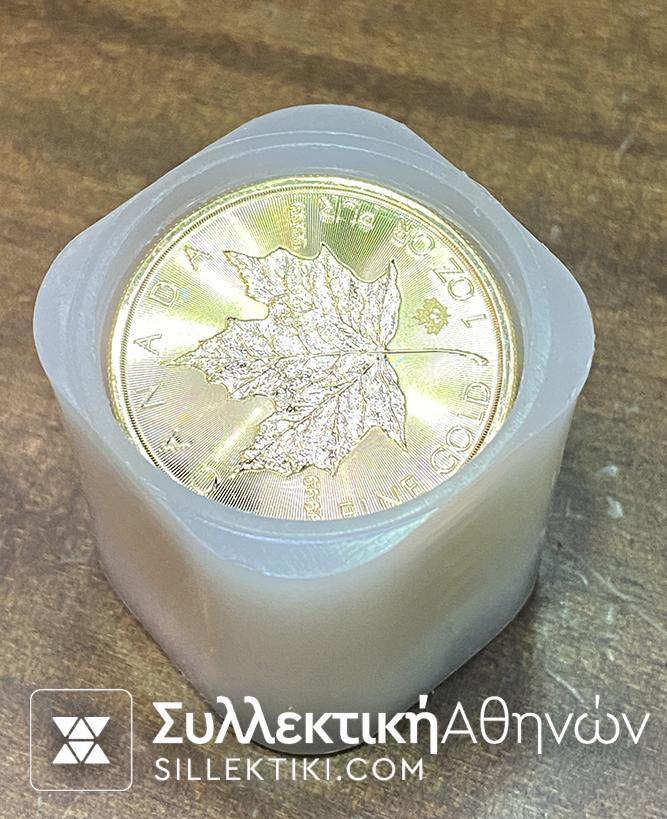 ΚΑΝΑΔΑΣ Ουγγιά Καθαρό Χρυσό (50 Δολλάρια 2009) UNC