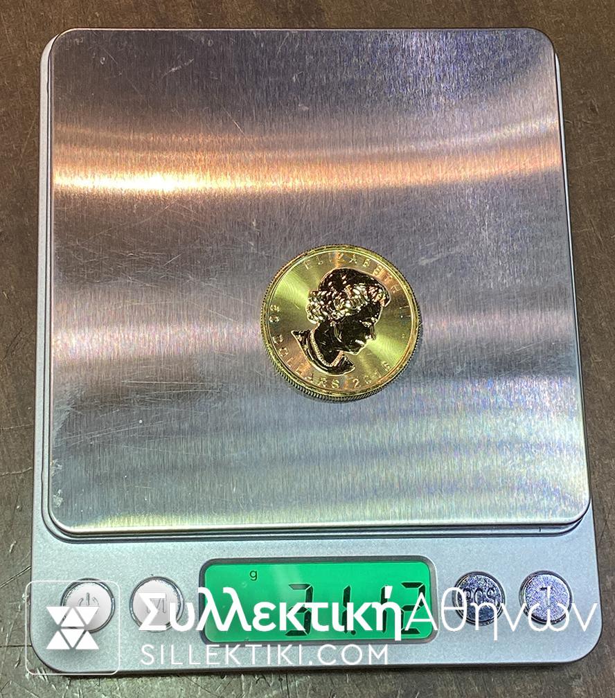 ΚΑΝΑΔΑΣ Ουγγιά Καθαρό Χρυσό (50 Δολλάρια 2009) UNC