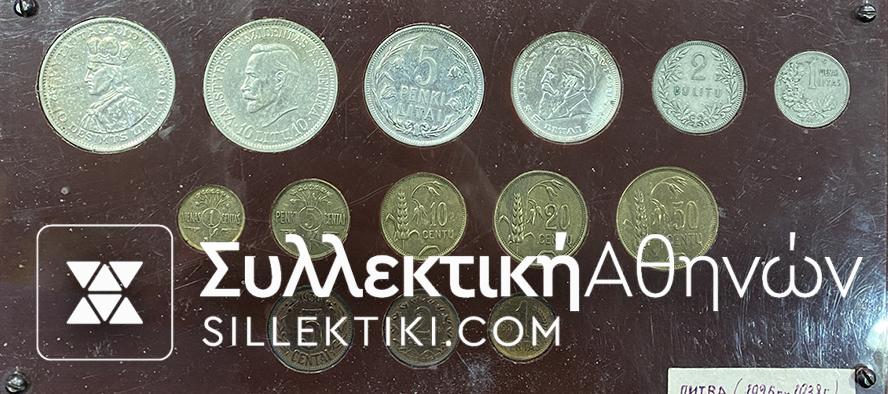 LITHUANIA Collection 1918-1925 of Several Coins