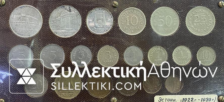 ESTONIA Collection 1925-1936 VF to UNC