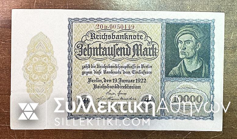 GERMANY 10.000 Mark 1922 AU