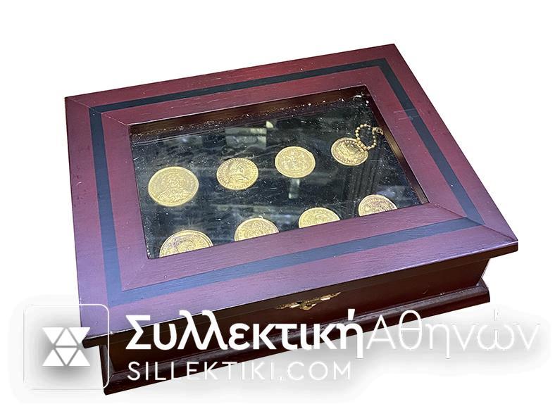 ΒΥΖΑΝΤΙΝΗ ΧΙΛΙΕΤΙΑ Συλλογή Ασημένιων Επίχρυσων Νομισμάτων (Χρυσοί Σόλιδοι αντίγραφα)