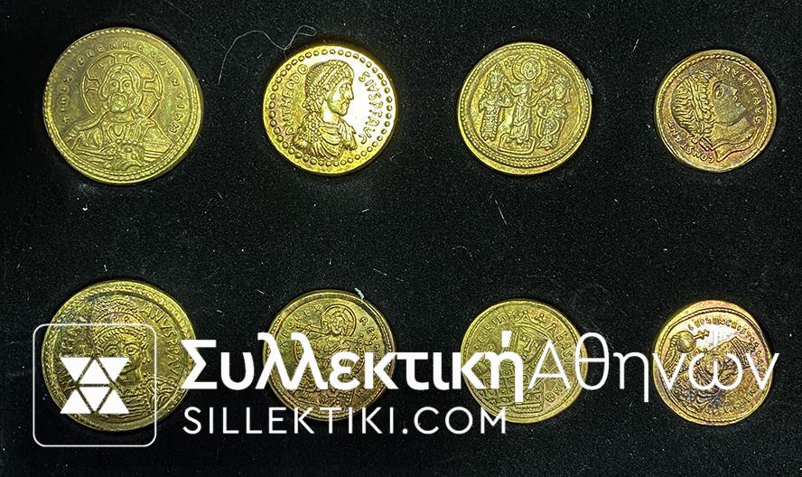 ΒΥΖΑΝΤΙΝΗ ΧΙΛΙΕΤΙΑ Συλλογή Ασημένιων Επίχρυσων Νομισμάτων (Χρυσοί Σόλιδοι αντίγραφα)