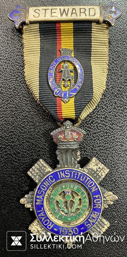Masonic Medal 1930 Silver
