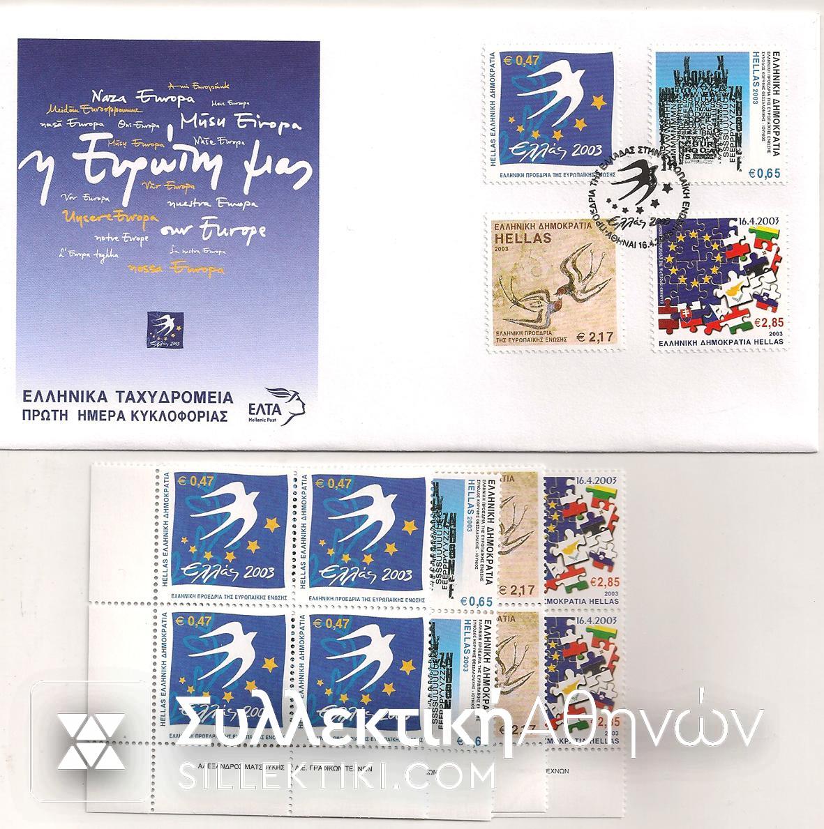 Vl. 2176 - 2179 Βlock of 4 2003 ** + FDC