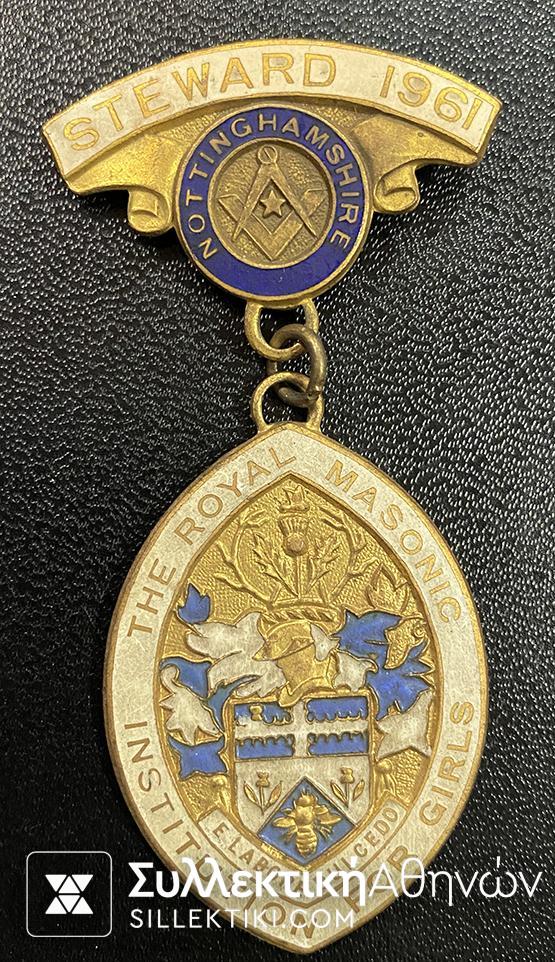 Masonic Medal England 1961 ROYAL MASONIC INSTITUTION FOR GIRLS
