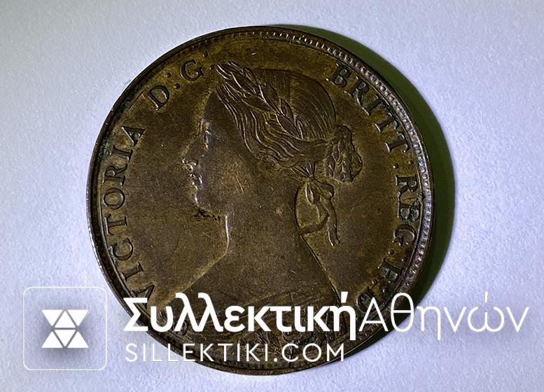 GR. BRITAIN Half Penny 1860 AU